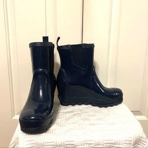 Sorel Navy wedge Navy Rain boots size 7.5